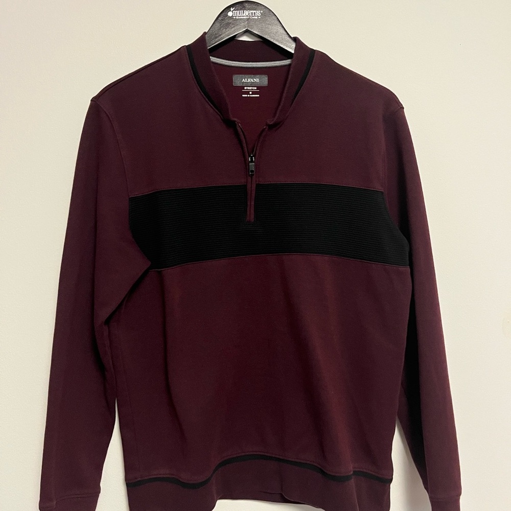 Alfani Men's Burgundy Dressy Sweatshirt